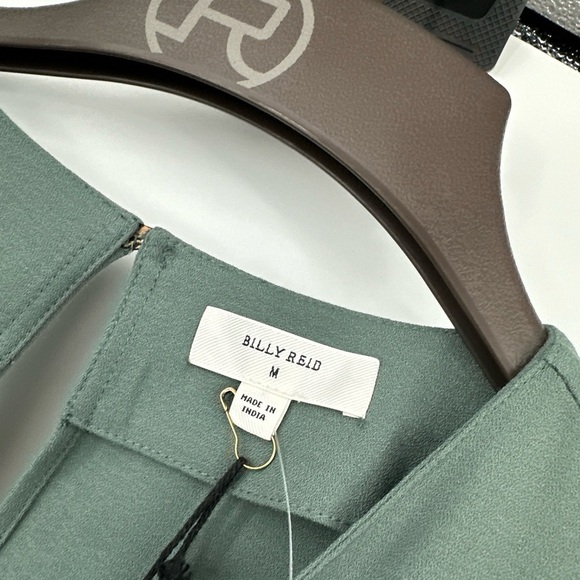 Billy Reid V neck jumpsuit new with tags size M green anthropologie - Picture 9 of 9